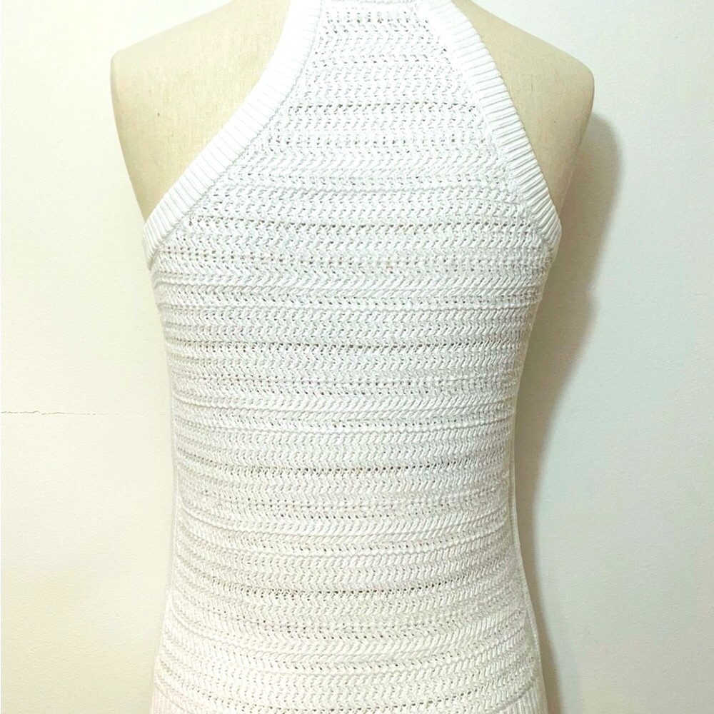 Gap Womens White‎ Crochet Knit Halter Neck Sleeveless Tank Top XS White - Picture 3 of 10
